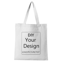 Custom Candy Candy Tote Bag Cotton Cloth Shoulder Shopper Bags for Women Eco Fol - £13.71 GBP