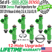 OEM 6Pcs Denso 12-Hole Upgrade Fuel Injectors For 2011-2014 Nissan Quest 3.5L V6 - £96.17 GBP