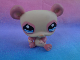 Hasbro Littlest Pet Shop Pink Panda Bear Blue Dot Eyes #1328 - as is - £2.03 GBP