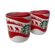 Starbucks Holiday Piano Siren Logo Ceramic Mugs Cups 8 oz New Lot Of 2 - $431.44 MXN
