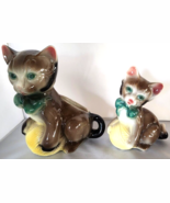 Vintage 1950&#39;s Royal Copley Grayish Cats w Yellow Yarn Balls Planter &amp; F... - €48,71 EUR