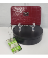 Badgley Mischka Croco Coin Purse Vegan Leather Wine  NWT - $36.53 CAD