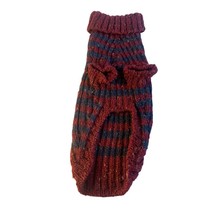 Crocheted Handmade Dog Red and Navy Sweater - New - £9.97 GBP