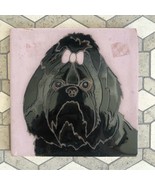 Vintage Lhasa Apso Ceramic Tile by Pumpkin 6&quot; x 6&quot; Hand Painted - Made I... - £17.59 GBP