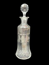 Antique Jamaica Hand Blown Rum Spirits Liquor Decanter Clear Glass Stopper U45 - £207.57 GBP