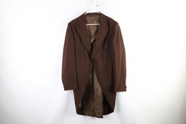 Vtg 50s 60s Palm Beach Formals Mens 42 Long Coattails Tuxedo Suit Jacket Brown - $158.35