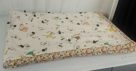 Vintage 70s Snow White &amp; the 7 Seven Dwarves Dwarfs Baby Quilt Blanket Comforter - £46.71 GBP