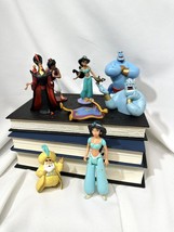 Vintage Aladdin PVC Figures 8 - Disney Jasmin Genie Jafar Carpet Toys - $22.44