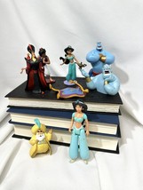 Vintage Aladdin PVC Figures 8 - Disney Jasmin Genie Jafar Carpet Toys - £16.76 GBP