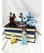 Vintage Aladdin PVC Figures 8 - Disney Jasmin Genie Jafar Carpet Toys - £17.64 GBP