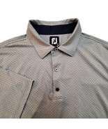 Footjoy Golf Polo Shadow Wood Mens Sz XL Grey With Navy Dots &amp; Inside Co... - €17,84 EUR