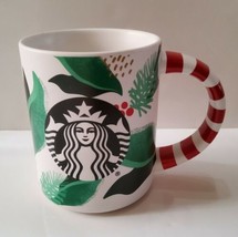 Starbucks 2019 12oz Holiday Christmas Mug Siren Striped Handle Candy Cane Hollie - £15.96 GBP