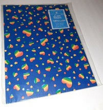 NOS Vintage Care Bears Rainbow Hearts Fashion Gift Wrap Paper PRIDE - £5.88 GBP