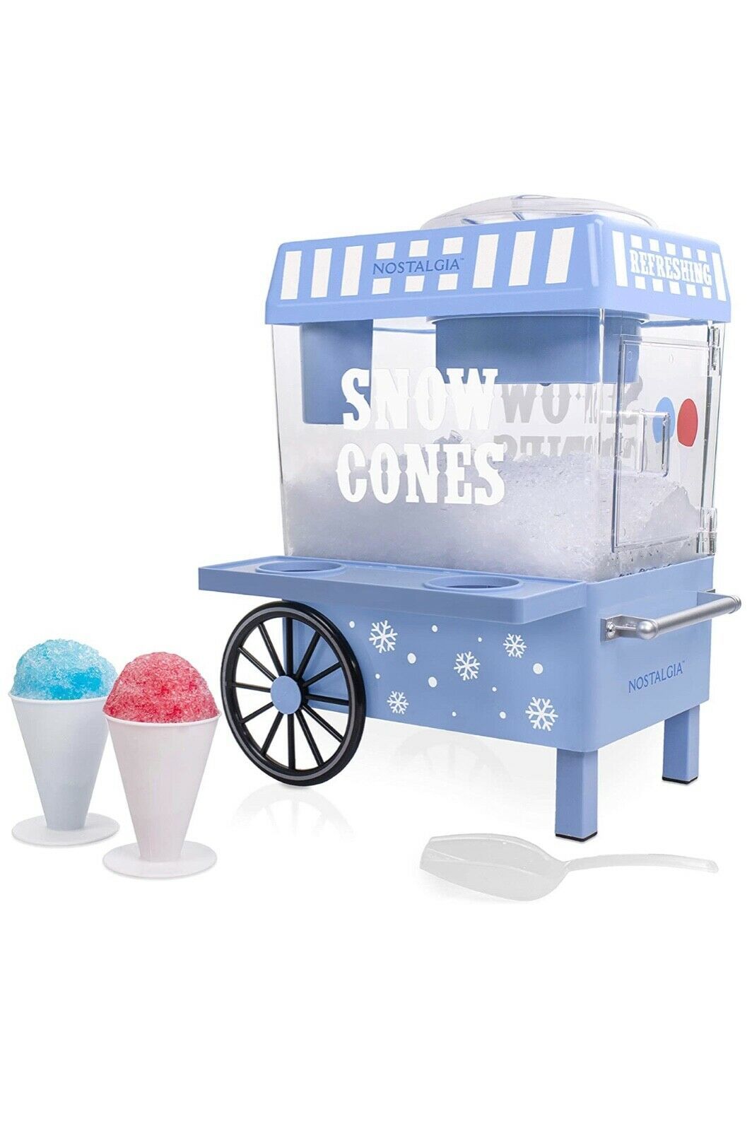 Primary image for Vintage Blue Countertop Snow Cone Maker Makes 20 Icy Treats (a)