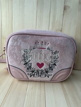 Juicy Couture Pink Heritage Crossbody Diamond Embroidered Logo Velour Purse Bag - £36.47 GBP