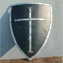Medieval Templar shield 28 Inches Knight Armor shield Handmade Heater sh... - £106.49 GBP