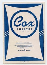 Cox Theatre Program Julie Harris I Am Camera 1952 Cincinnati Ohio  - $15.84