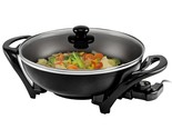 OVENTE Electric Skillet with Nonstick Coating and Glass Lid, 13 Inch Por... - £39.25 GBP