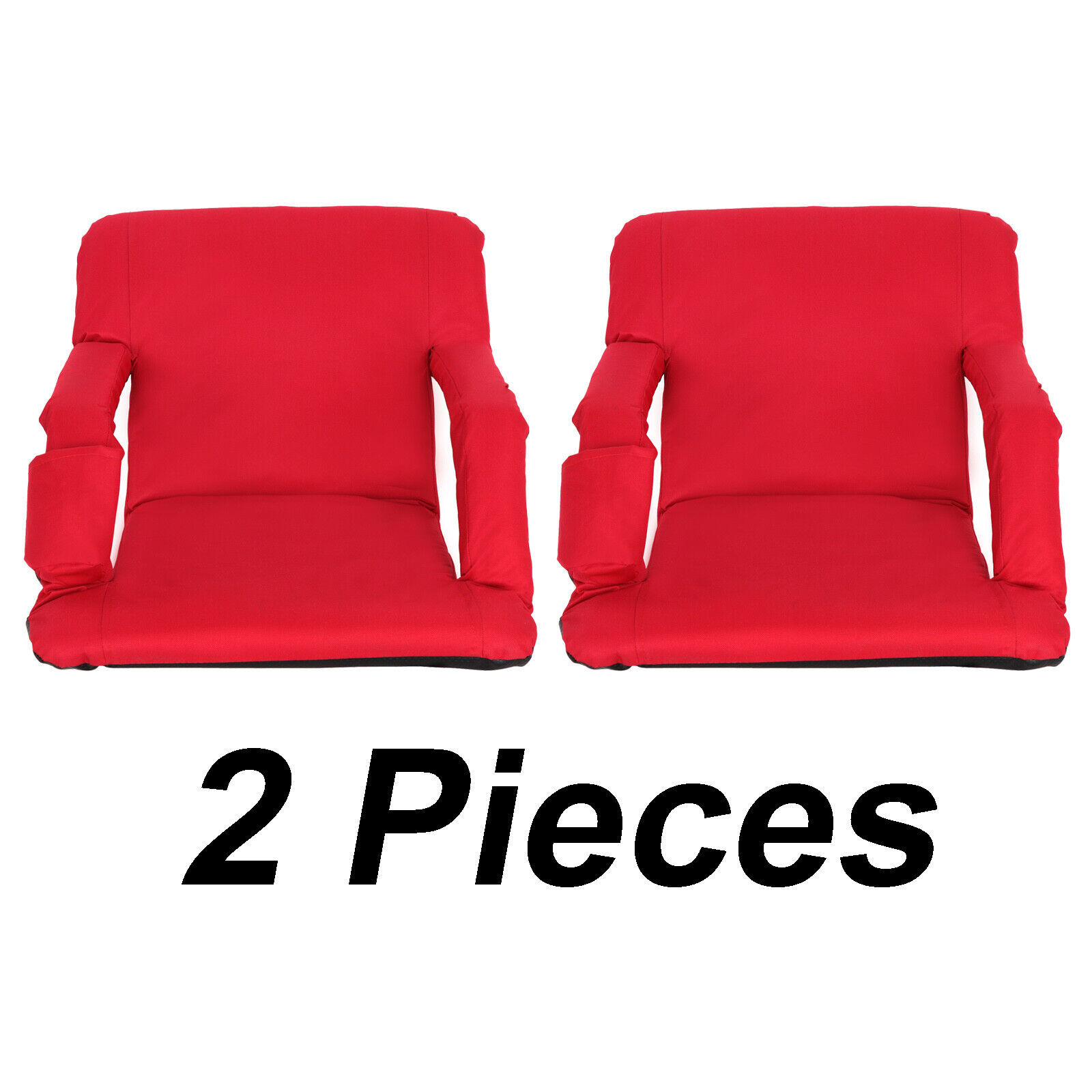 2 Pcs Wide Stadium Seats Chairs For Bleachers Benches Bleacher Seat Outdoor Red