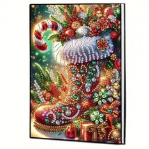Christmas Atmosphere Shoe Pattern Notebook, Journal, Diamond Jewel Art C... - $276.02 MXN