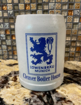 Vintage Lowenbrau München German Beer Mug Stein Salt Glazed Stoneware - £11.20 GBP