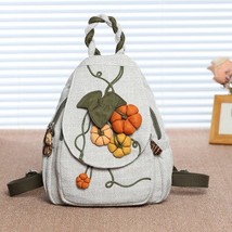 Women&#39;s Backpack New Handmade Vintage Canvas Bag Fresh Casual Backpack F... - £58.77 GBP