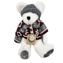 Boyds Bears Plush Tomba Bearski Archive Sweater Hat Jointed Vintage 14 in - $17.82