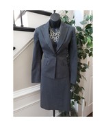 Anne Klein 2 Skirt Suit Set Women&#39;s 2 Black Striped Single Breasted Peak... - $80.15 CAD