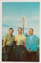 Apollo 11 Crew Astronauts Kennedy Space Center NASA FL Koppel Postcard c1970s - £7.86 GBP