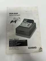 CASIO PCR-265P Cash Register 37-Page Paper Manual OEM Original ENGLISH +... - $19.75