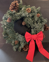 Large Vintage Christmas Wreath Pinecones - £18.32 GBP