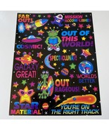 Vintage Lisa Frank Aliens Outer Space Stars Teacher Sticker Sheet S541 - $59.99