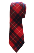 Wool Scotland Tartan Red Plaid Holiday Neck Tie 58&quot; nwot - £11.68 GBP