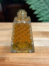 Vintage Avon Brocade Cologne Crystal Glass Perfume Bottle Full 2 Oz - £15.17 GBP