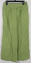 Poeme Womens Pants Size 66 Italy Green Wide Leg Pockets Trousers Snaps C... - £23.59 GBP