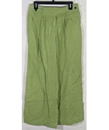Poeme Womens Pants Size 66 Italy Green Wide Leg Pockets Trousers Snaps C... - £23.76 GBP