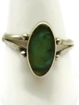 sz 9.75 Vintage Solid 925 Sterling Silver Green Oval Gemstone Ring- 2.27... - £50.59 GBP