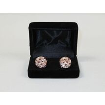 Men's Fashion Cufflinks By J.Valintin Silver/Gold Plated With Crystals JVC-10 image 2