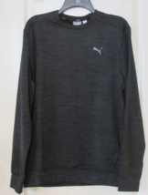 Puma Crewneck Brushed Fleece Long Slv Pullover BLACK Men&#39;s Sz L  NWT - $399.85 MXN