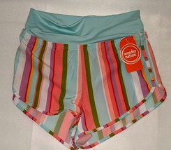 Wonder Nation Board Short Girls Multicolor Stripes Athletic Style  VARIO... - £3.75 GBP