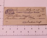 Vintage First National Bank Check July 19 1949 - £3.88 GBP