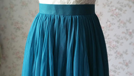 Dark Green Tulle Skirt Custom Plus Size Wedding Bridesmaid Maxi Skirt image 7