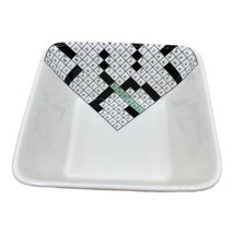 Fishs Eddy New York Times Crossword Puzzle 6” Square One Cereal Bowl - £19.56 GBP