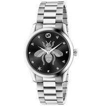 Gucci Women&#39;s G-Timeless Black Dial Watch - YA1265024 - £719.58 GBP
