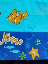 Disney Finding Nemo Sheet Twin Flat Bed Blue Tropical Fish Material Fabr... - $10.99