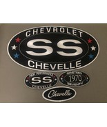 GARY’S LARGE 6-1/2x12 CHEVY SS CHEVELLE SEW/IRON ON 2x4 PATCH COMBO EMBROIDERED - $35.00