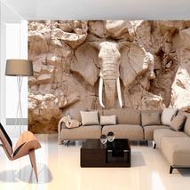 Tiptophomedecor Peel and Stick Animal Wallpaper Wall Mural - Elephant Carving So - £47.94 GBP+