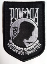 POW &amp; MIA You Are Not Forgotten Embroidered 3.5&quot;h Military Iron On Patch... - £4.70 GBP