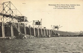 Keokuk Iowa ~ Mississippi Fiume Potenza Dam Da Hamilton Illinois ~ Anschutz - £6.71 GBP
