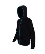 Blue Electro Luminescent Zip Up Hoodie - Large - LED Light &amp; Water Resis... - $2,756.60 MXN